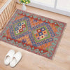 Handmade Vegetable Kilim 2' 1 x 3' 0" ft / 63 x 92 cm - No. G31385