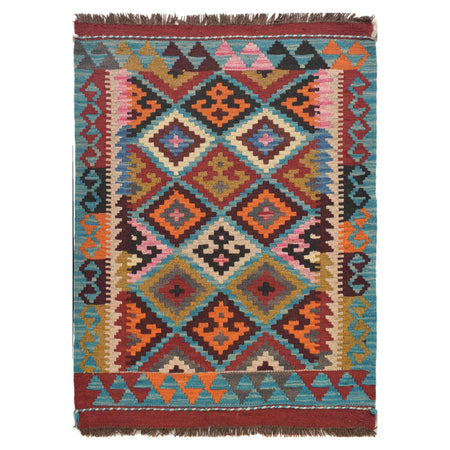 Handmade Vegetable Kelim 2' 2 x 2' 11" ft / 66 x 90 cm - No. G31399