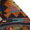 Colorful Flat-Weave Wool Kilim Runner 1' 10" x 4' 7" ft / 56 x 139 cm - No. G31435