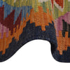 Colorful Flat-Weave Wool Kilim Runner 1' 10" x 4' 7" ft / 56 x 139 cm - No. G31435