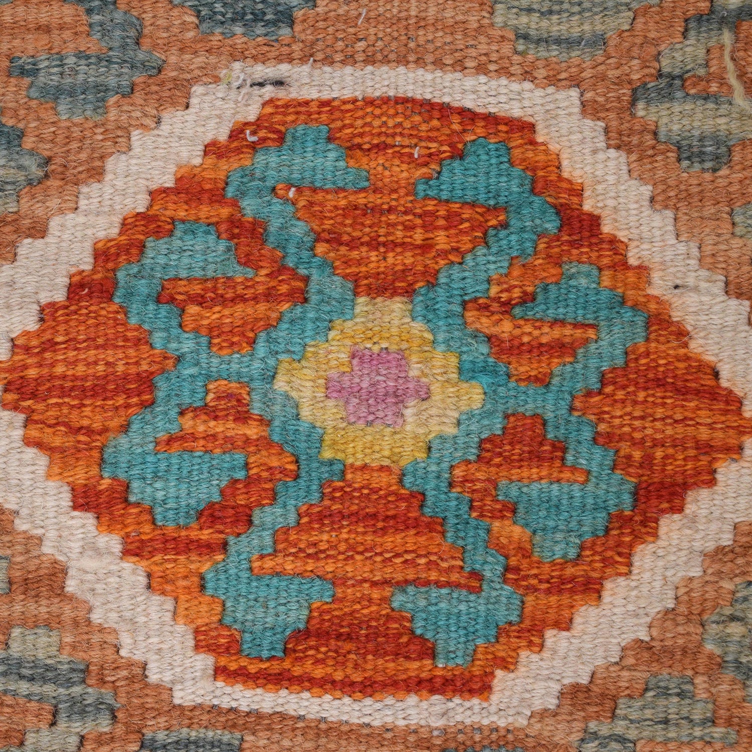 Hand Made Afghan Kilim Runner 1' 8" x 4' 5" ft / 50 x 134 cm - No. G31436