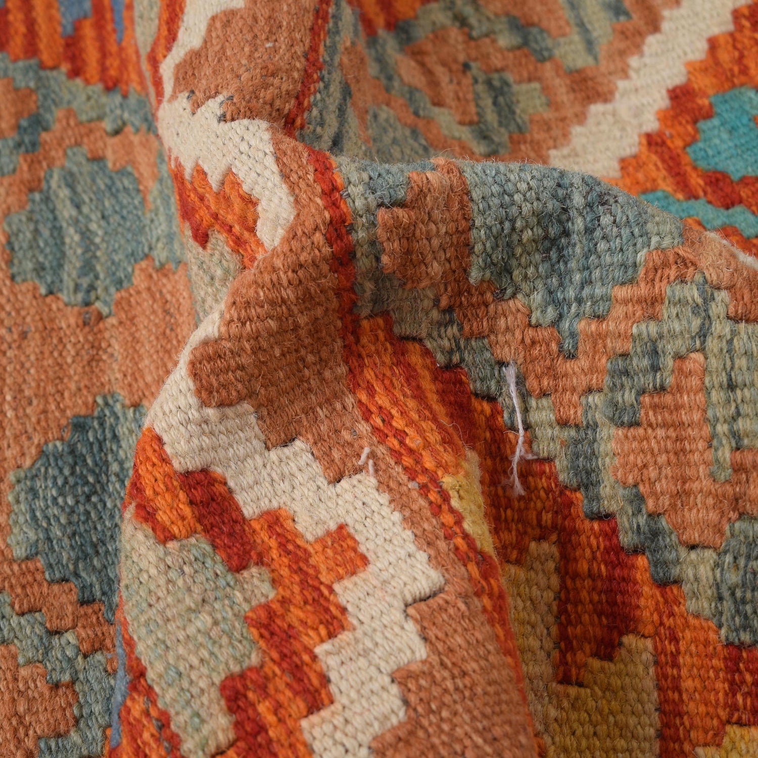 Hand Made Afghan Kilim Runner 1' 8" x 4' 5" ft / 50 x 134 cm - No. G31436