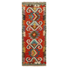 Colorful Flat-Weave Wool Kilim Runner 1' 8" x 4' 10" ft / 51 x 147 cm - No. G31439