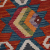 Colorful Flat-Weave Wool Kilim Runner 1' 8" x 4' 10" ft / 51 x 147 cm - No. G31439
