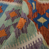 Colorful Flat-Weave Wool Kilim Runner 1' 8" x 4' 9" ft / 52 x 145 cm - No. G31440