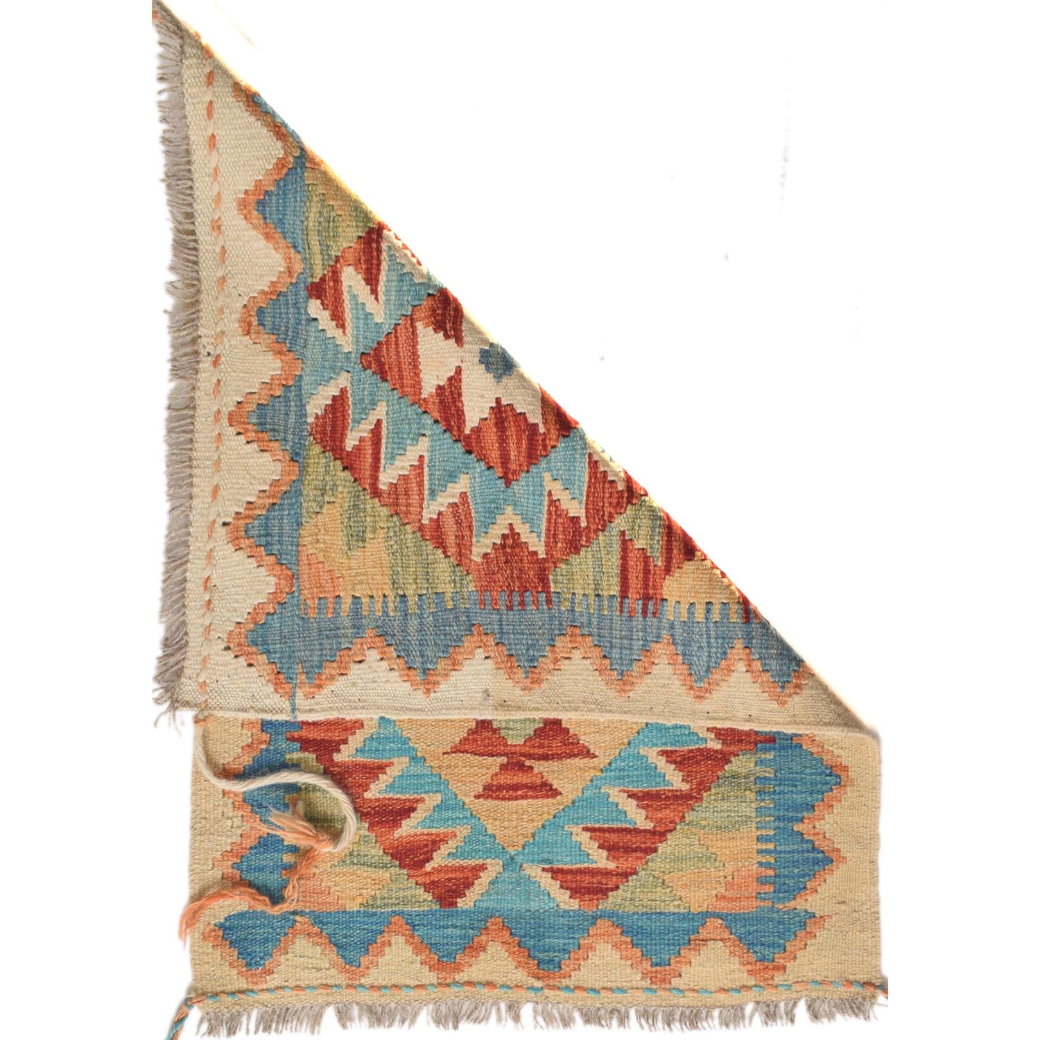 Handmade Vegetable Kelim 2' 0 x 2' 10" ft / 62 x 86 cm - No. G31471