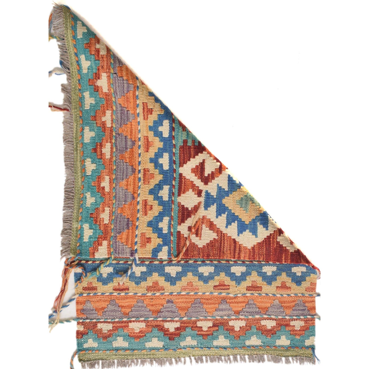 Handmade Afghan Vegetable Kilim 2' 0 x 2' 9" ft / 60 x 83 cm - No. G31490