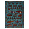 Handmade Afghan War Area Rug 2' 2" x 2' 11" ft / 65 x 89 cm - No. G31633