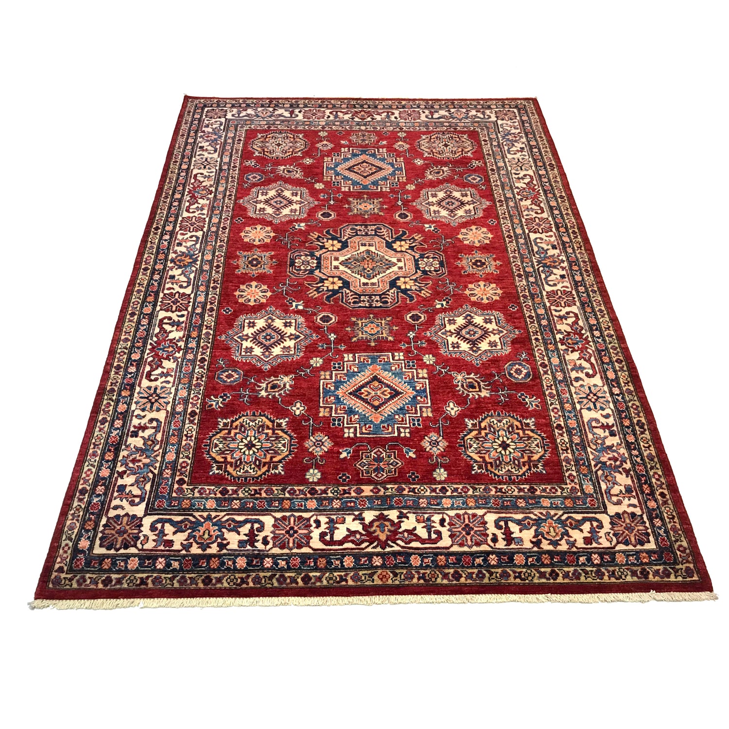 High-Quality Kazak Area Rug 5' 10" x 8' 5" ft / 177 x 257 cm - No. G31688