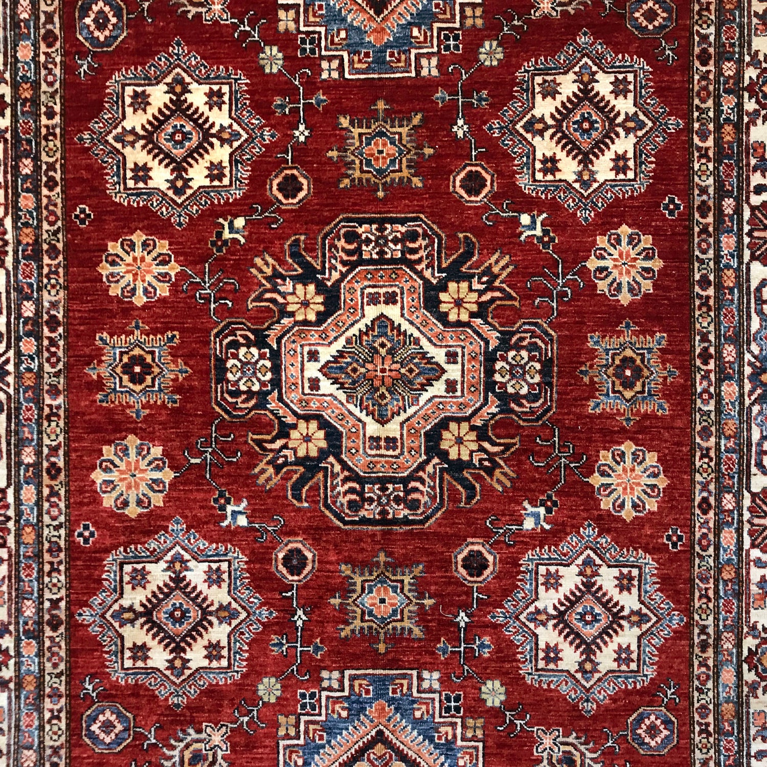 High-Quality Kazak Area Rug 5' 10" x 8' 5" ft / 177 x 257 cm - No. G31688