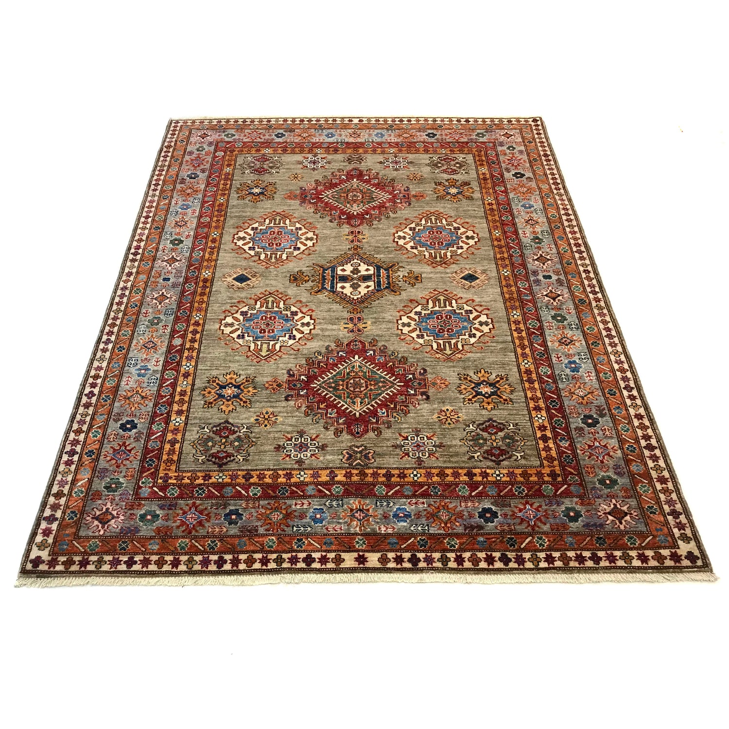 Luxury Fine Kazak Carpet 5' 9" x 7' 5" ft / 176 x 225 cm - No. G31690