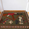 Green Color War Rug 2' 0" x 2' 11" ft / 62 x 88 cm - No. G31703