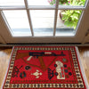 Red Color War Rug 2' 0" x 2' 10" ft / 62 x 87 cm - No. G31707