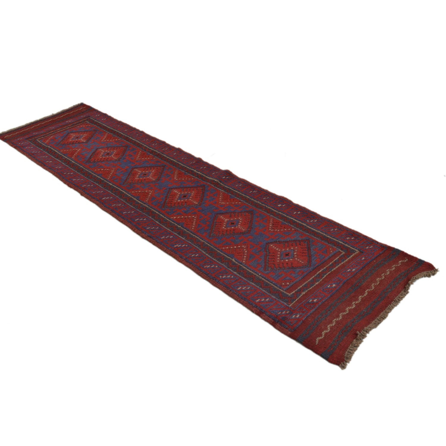 Handmade Mushwani Runner Rug 2' 0" x 8' 2" ft / 60 x 248 cm - No. G31747