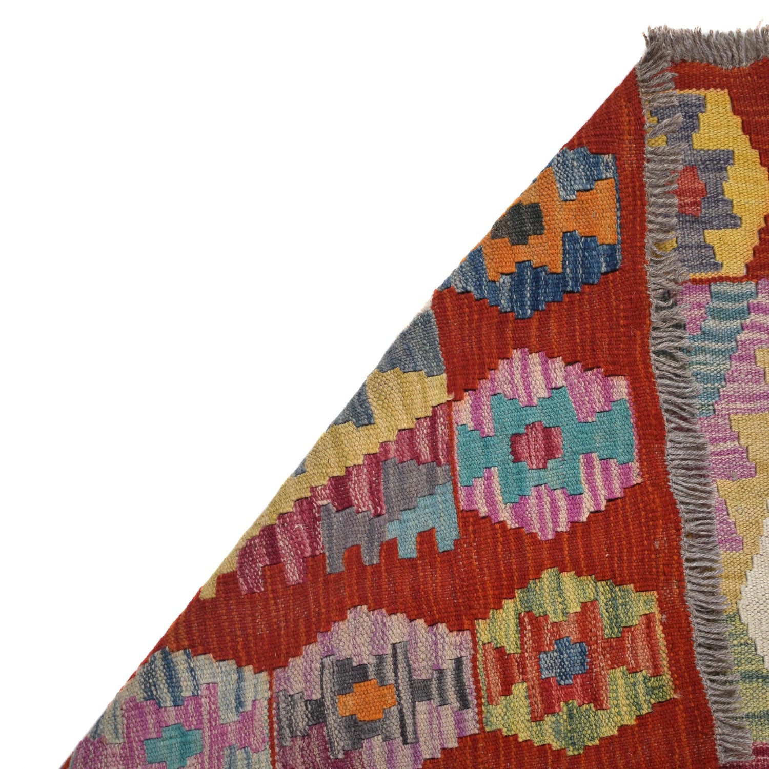 Handmade Turkish Design Wool Kilim 3' 6" x 4' 11" ft / 106 x 150 cm - No. G31764