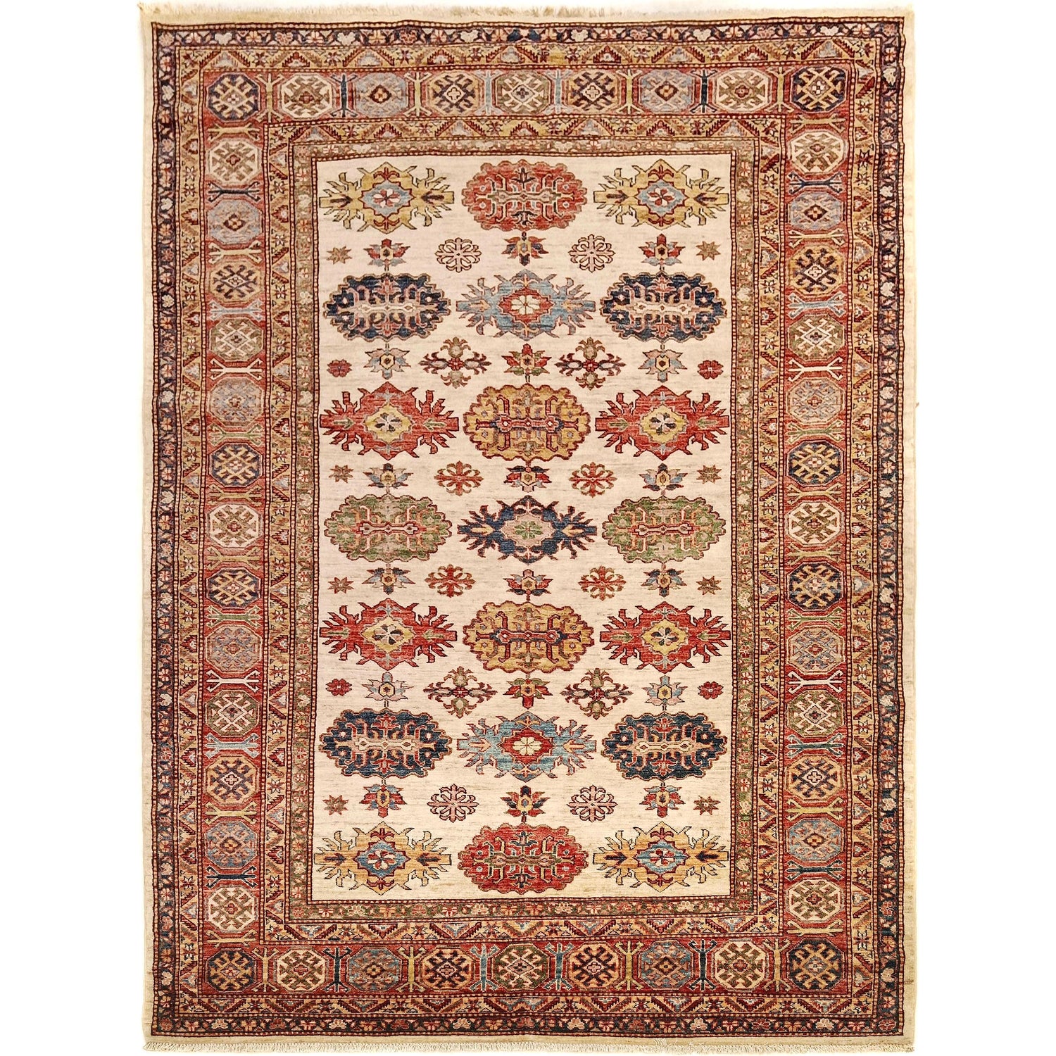 Supreme Kazak Carpet 6' 1" x 9' 3" ft / 185 x 281 cm - No. G31771