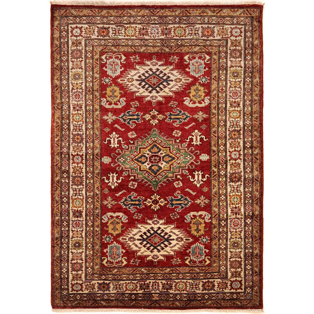 Supreme Kazak Carpet 4' 1" x 5' 7" ft / 124 x 170 cm - No. G31773