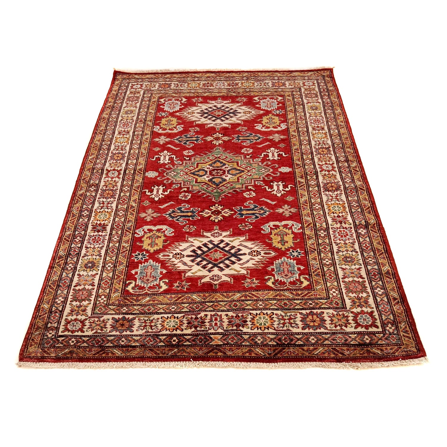 Supreme Kazak Carpet 4' 1" x 5' 7" ft / 124 x 170 cm - No. G31773