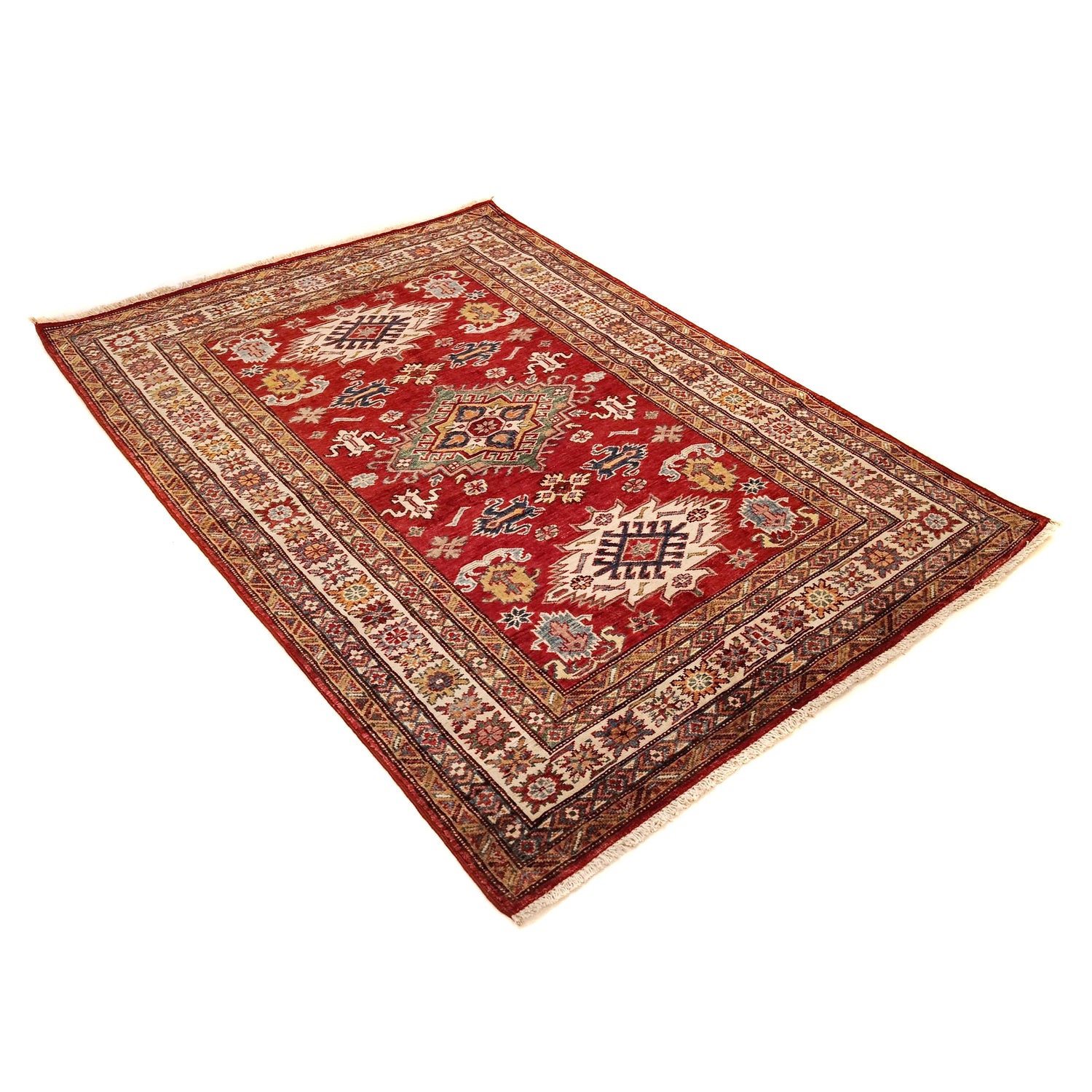 Supreme Kazak Carpet 4' 1" x 5' 7" ft / 124 x 170 cm - No. G31773
