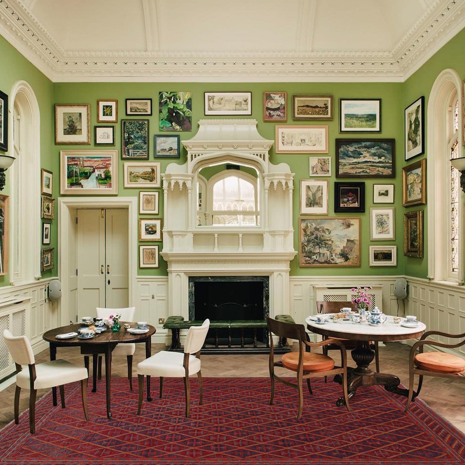 Handmade Mushwani Carpet 6' 10" x 9' 3" ft / 207 x 283 cm - No. G31793