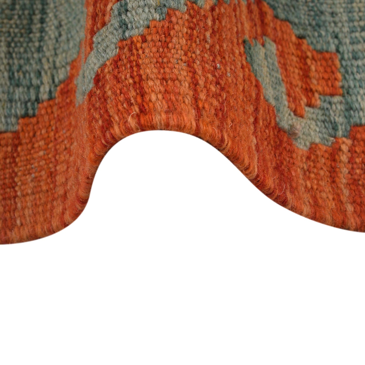 Hand Knotted Afghan Style Kilim 5' 6" x 7' 10" ft / 168 x 238 cm - No. G31802