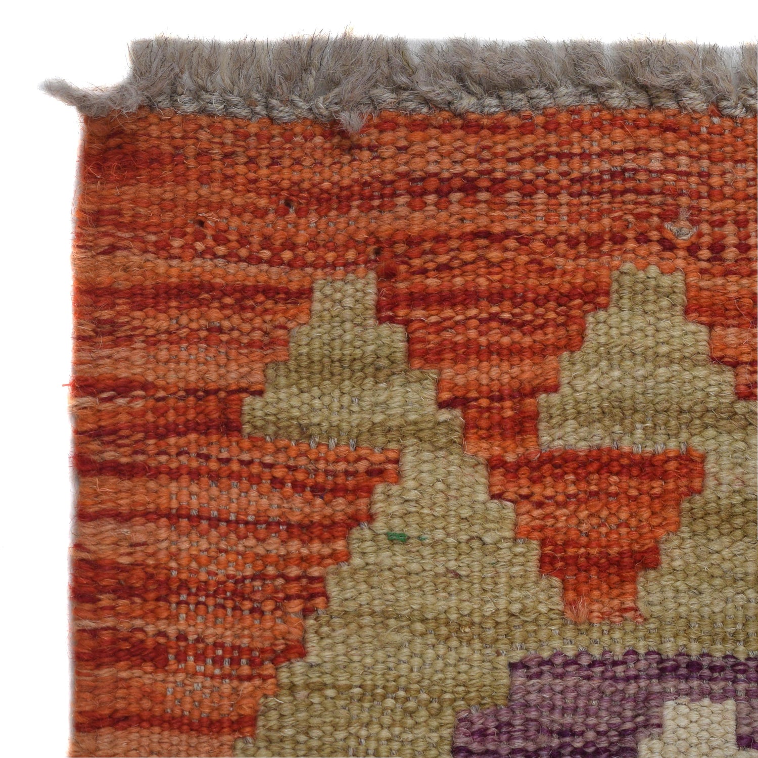 Handmade Turkish Design Wool Kilim Runner 2' 7" x 7' 10" ft / 78 x240 cm - No. G31811