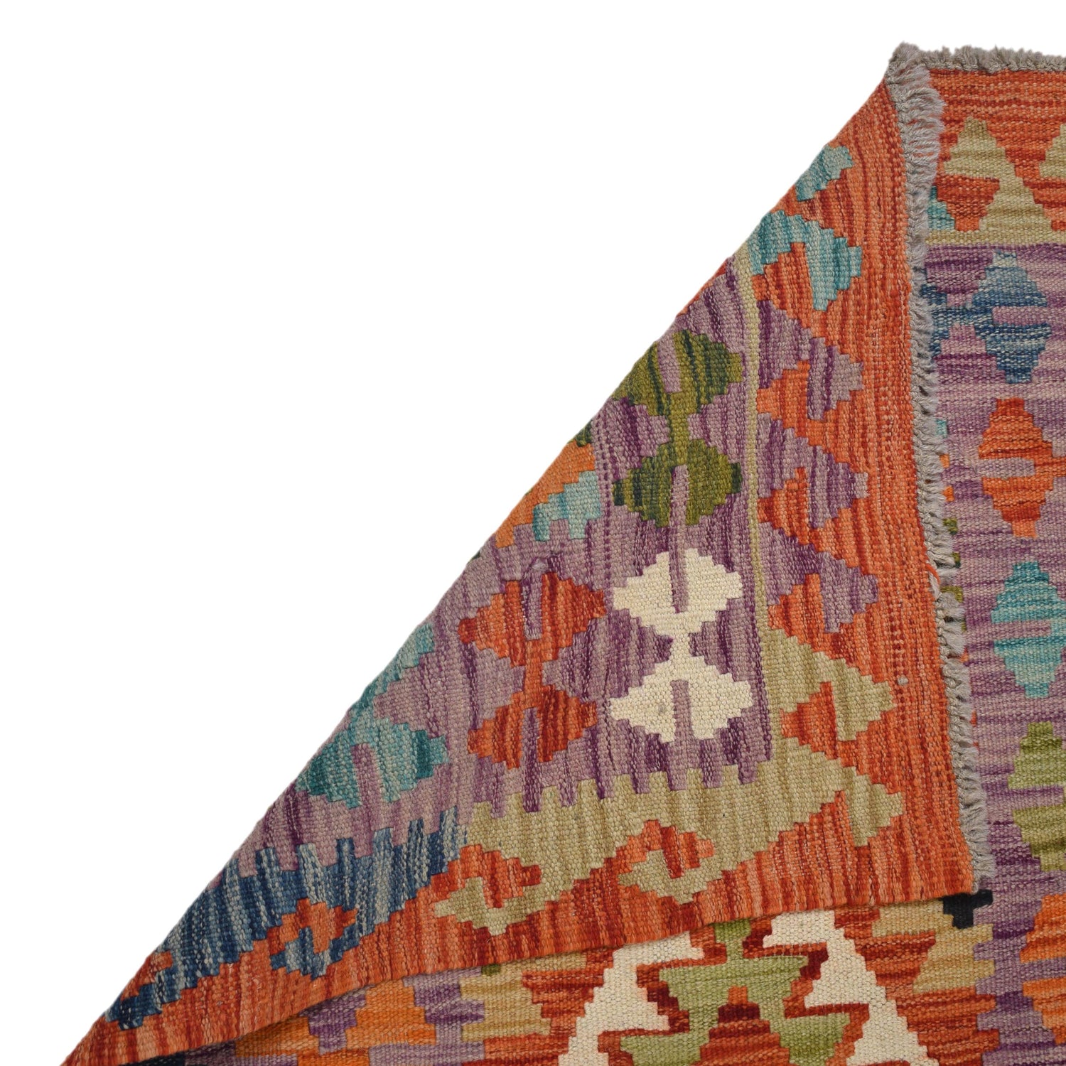 Handmade Turkish Design Wool Kilim Runner 2' 7" x 7' 10" ft / 78 x240 cm - No. G31811