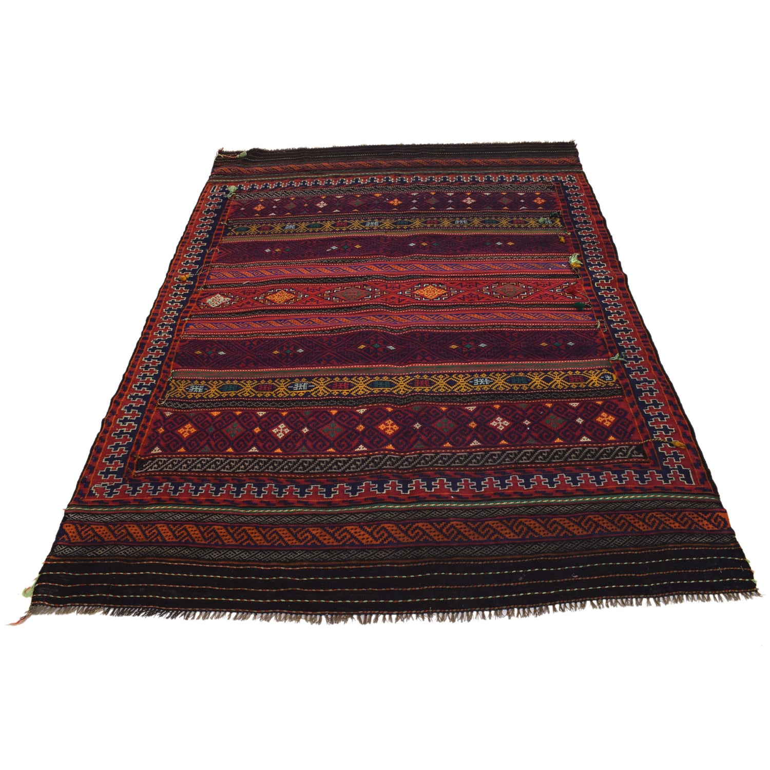 Afghan Laghari Kilim 4' 9" x 6' 10" ft / 145 x 209 cm - No. G32091