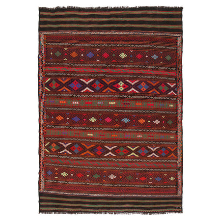 Afghan Laghari Kilim 4' 10" x 7' 1" ft / 147 x 217 cm - No. G32093