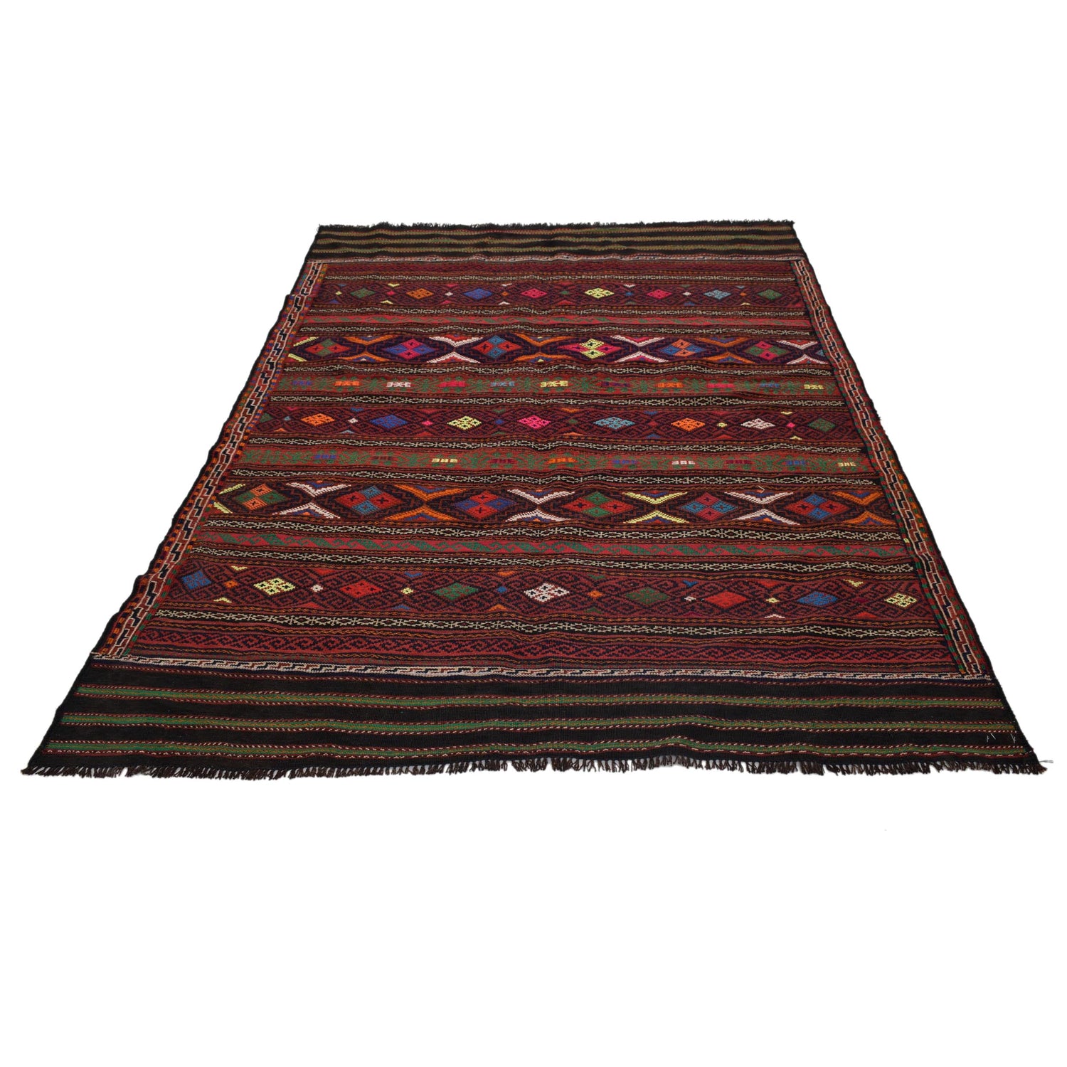 Afghan Laghari Kilim 4' 10" x 7' 1" ft / 147 x 217 cm - No. G32093