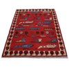 Handcrafted Afghan War Rug 3' 4" x 4' 10" ft / 101 x 148 cm - No. G32094