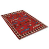 Handcrafted Afghan War Rug 3' 4" x 4' 10" ft / 101 x 148 cm - No. G32094
