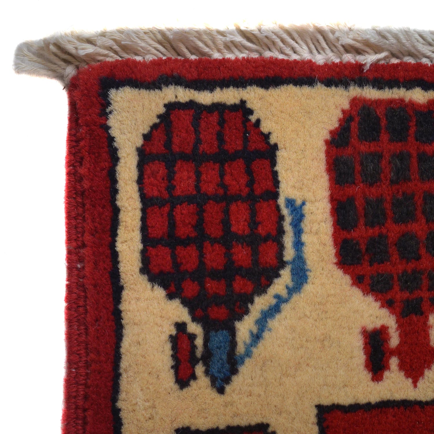 Handcrafted Afghan War Rug 3' 4" x 4' 10" ft / 101 x 148 cm - No. G32094