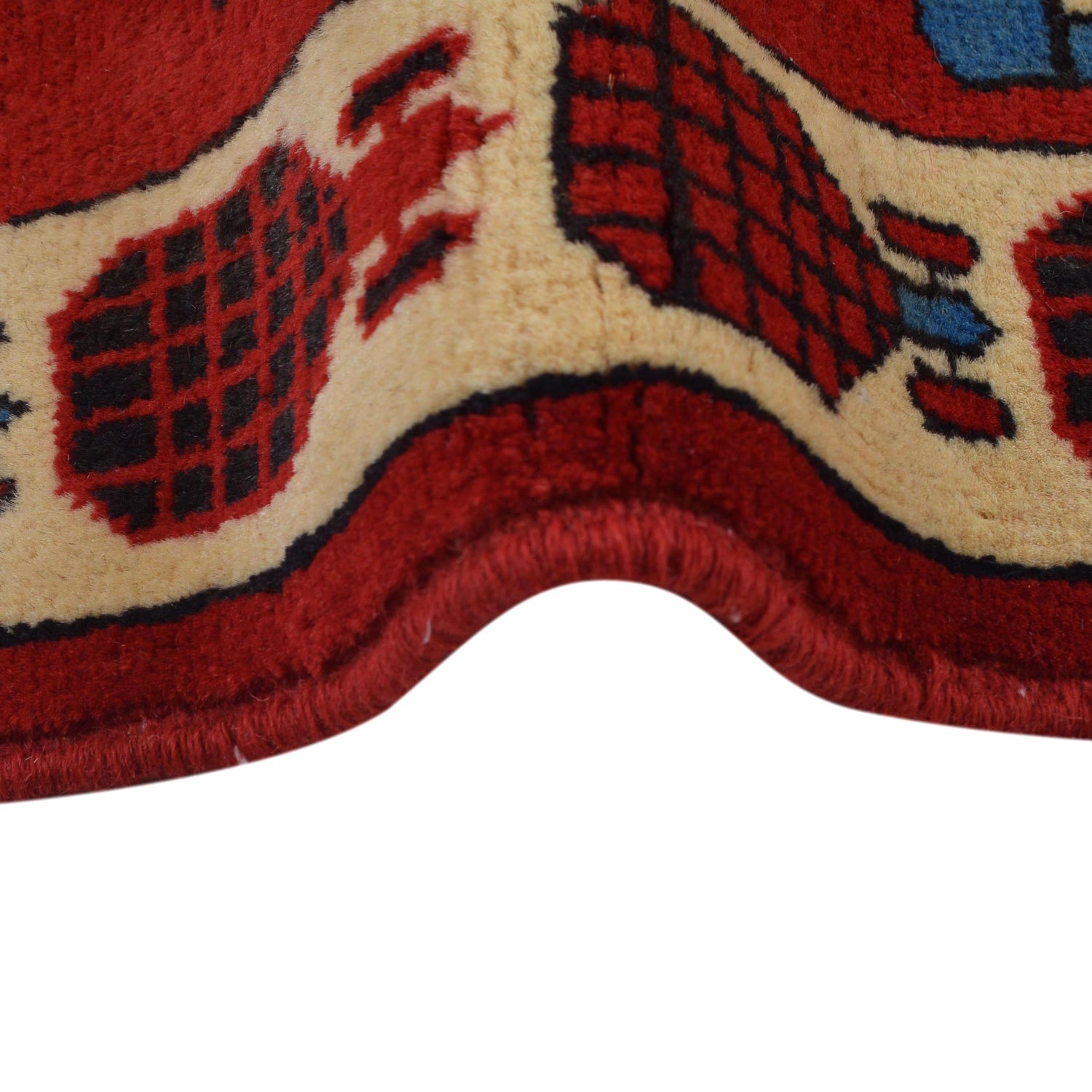 Handcrafted Afghan War Rug 3' 4" x 4' 10" ft / 101 x 148 cm - No. G32094