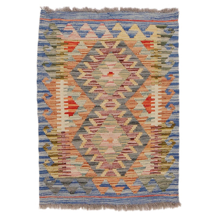 Handmade Afghan Vegetable Kilim 2' 1" x 2' 11" ft / 63 x 89 cm - No. G33003