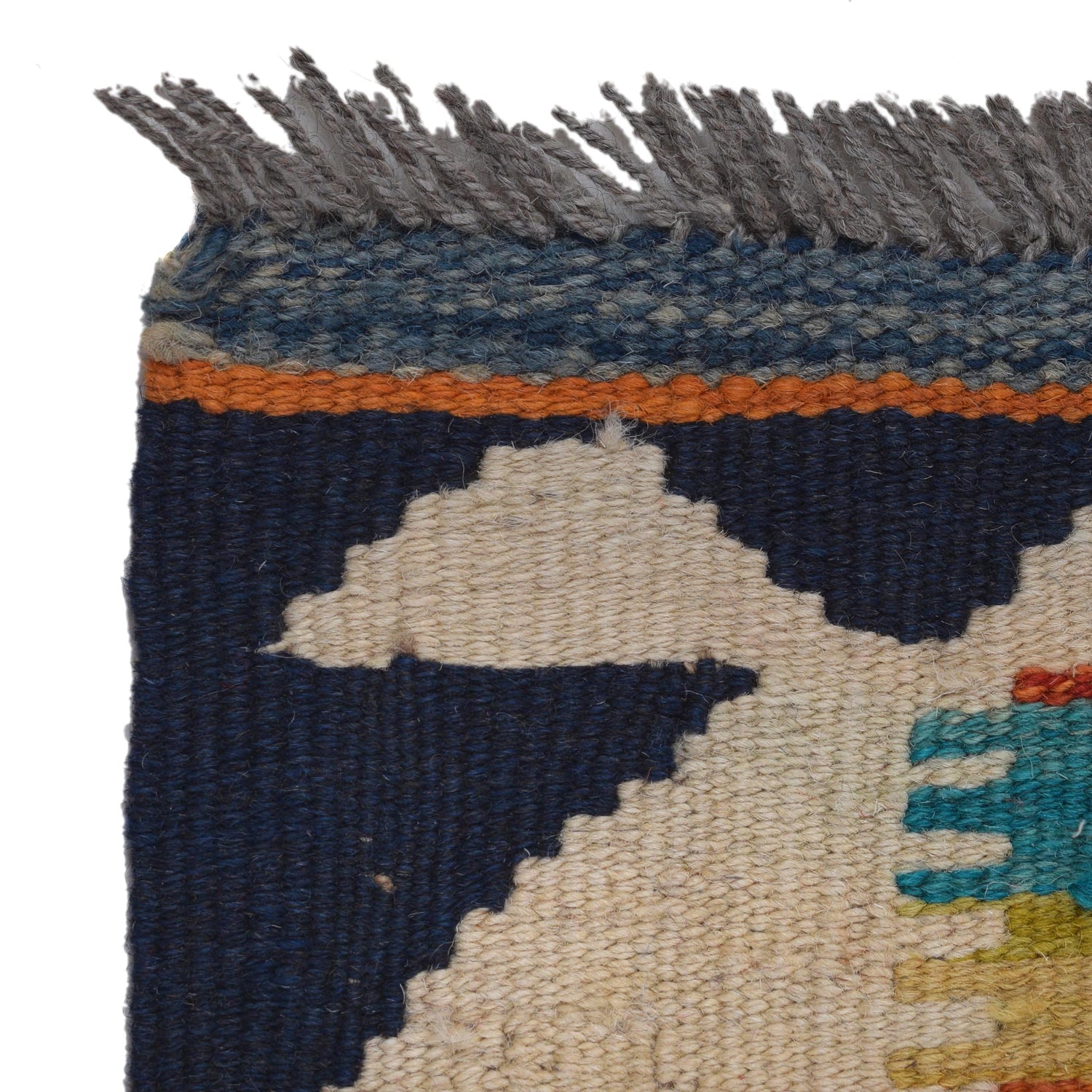 Hand Made Afghan Kilim 3' 5" x 4' 8" ft / 104 x 143 cm - No. G33010