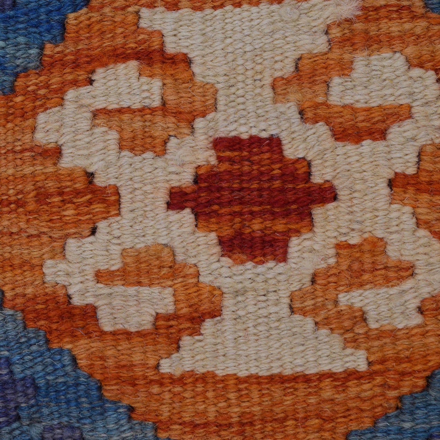 Hand Made Afghan Kilim 3' 5" x 4' 8" ft / 104 x 143 cm - No. G33010