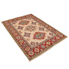 Handmade Kazak Area Rug 4' 0" x 5' 9" ft / 122 x 174 cm - No. G33023