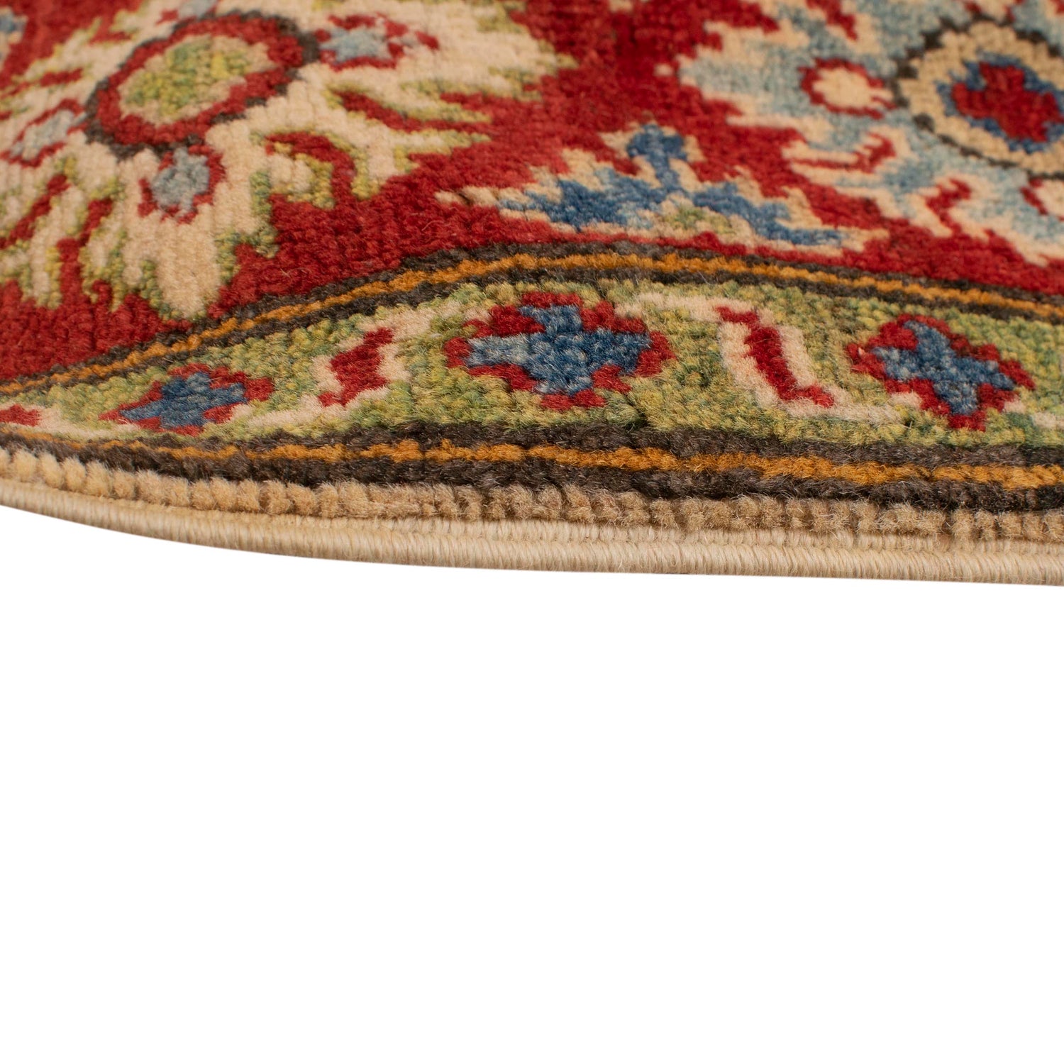 Handmade Kazak Area Rug 4' 0" x 5' 9" ft / 122 x 174 cm - No. G33023