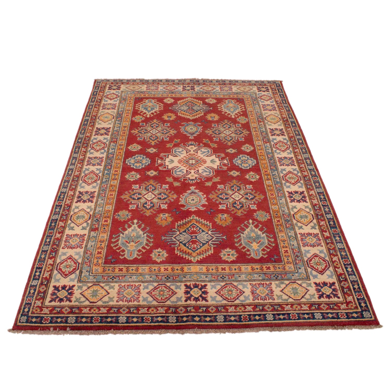 Oriental Kazak Rug 4' 1" x 5' 11" ft / 124 x 180 cm - No. G34000