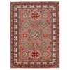 Handmade Kazak Area Rug 4' 0" x 5' 11" ft / 123 x 181 cm - No. G34001