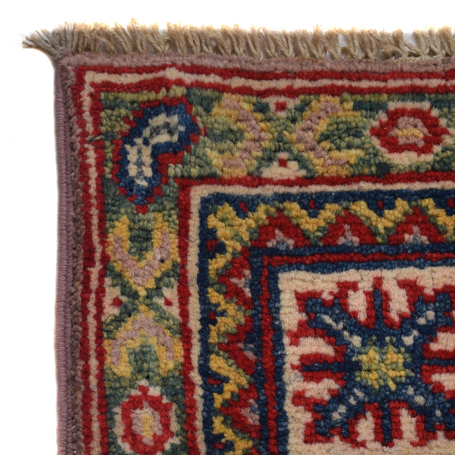 Handmade Kazak Area Rug 4' 0" x 5' 11" ft / 123 x 181 cm - No. G34001