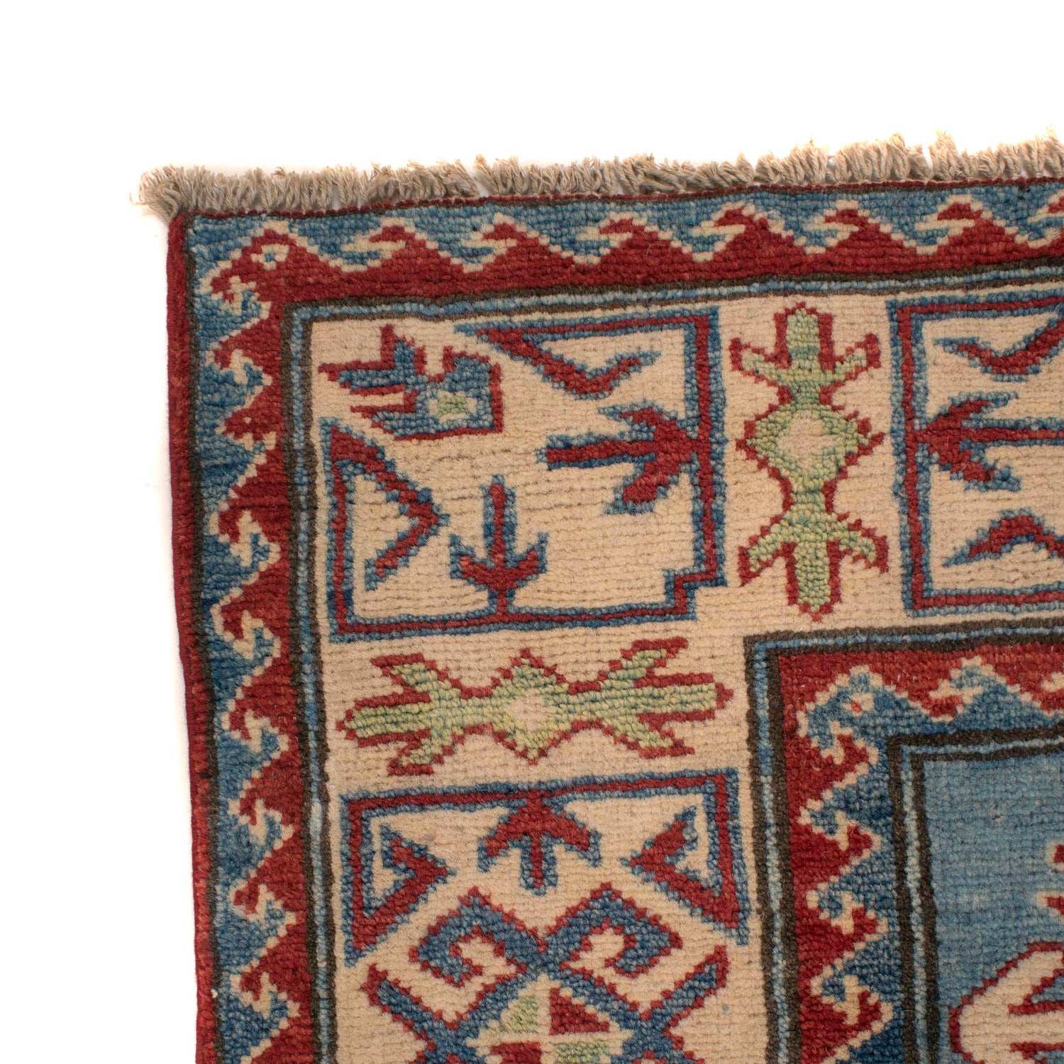 Handmade Kazak Area Rug 4' 6" x 6' 5" ft / 137 x 195 cm - No. G34006
