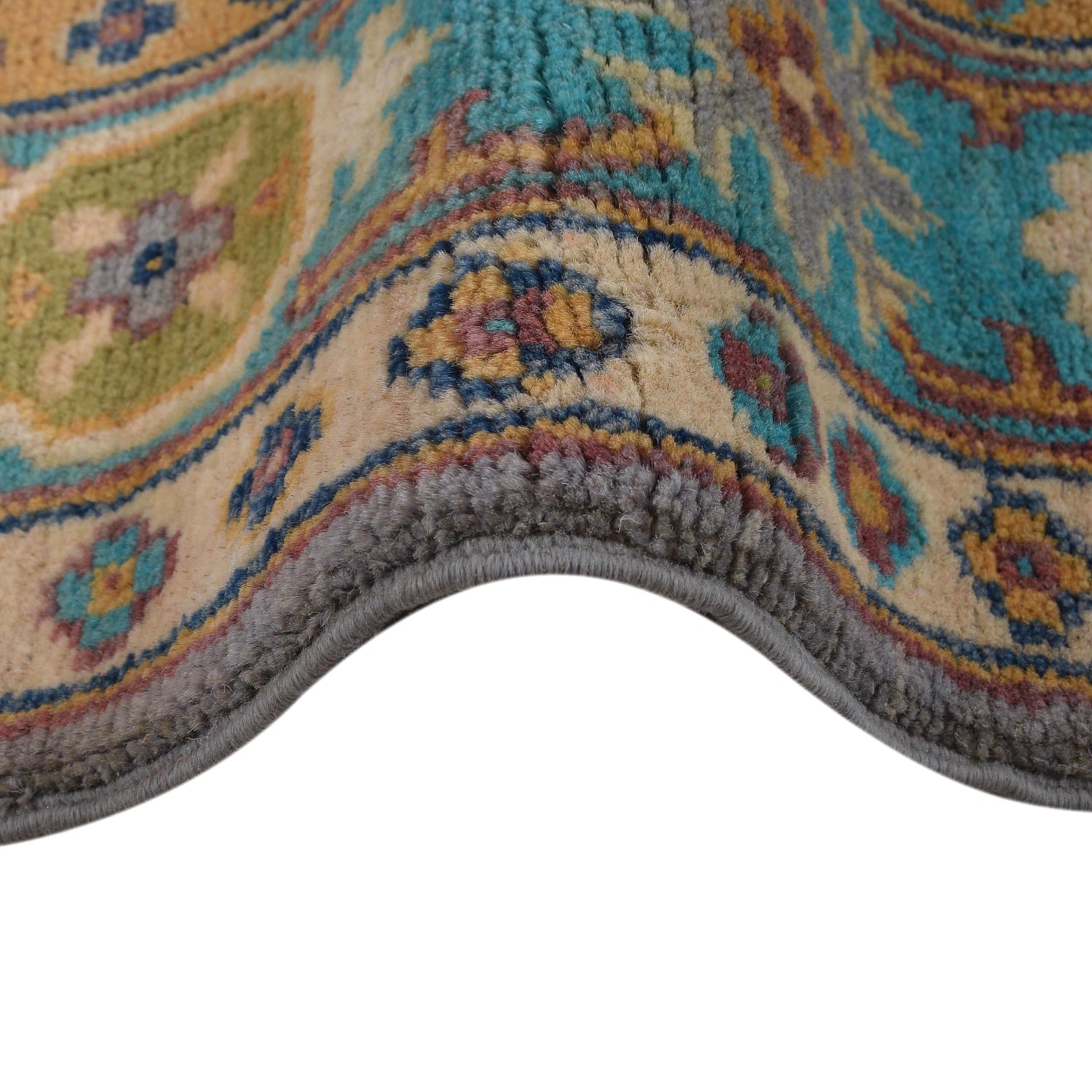 Handmade Kazak Area Rug 3' 10" x 6' 4" ft / 116 x 192 cm - No. G34008