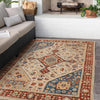 Modern Oushak Area Rug 3' 9" x 5' 8" ft / 115 x 173 cm - No. G34009