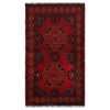 Handwoven Khal Mohammadi Afghan Carpet 2' 5" x 4' 2" ft / 74 x 128 cm - No. G34012