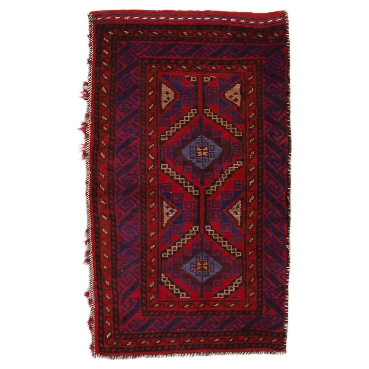 Afghan Balisht Cushion Rug 1' 7" x 2' 8" ft / 47 x 81 cm - No. G34014