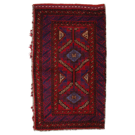 Afghan Balisht Cushion Rug 1' 7" x 2' 8" ft / 47 x 81 cm - No. G34014