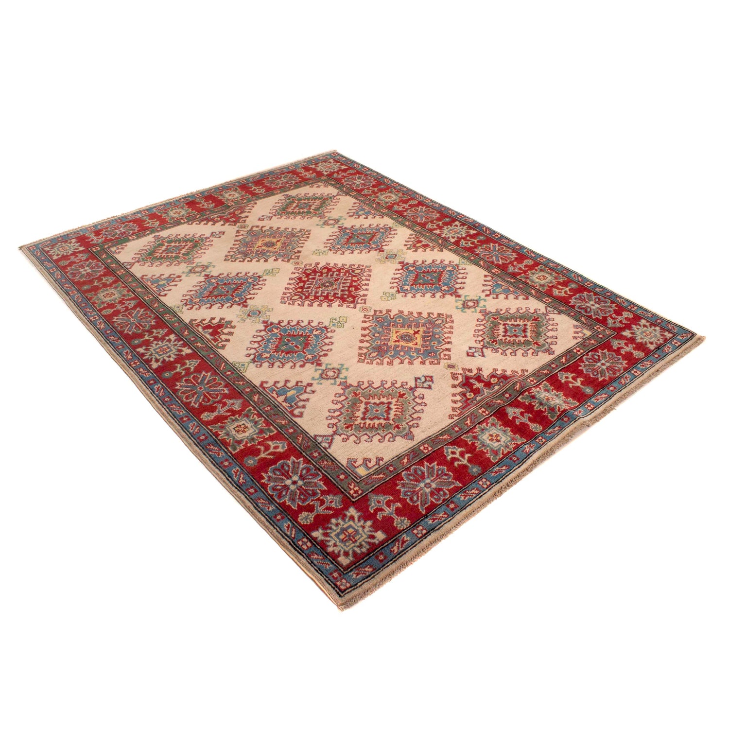 Hand knotted Kazak Carpet 5' 1" x 6' 5" ft / 154 x 196 cm - No. G34020
