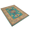 Handmade Kazak Area Rug 4' 0" x 5' 5" ft / 123 x 165 cm - No. G34022